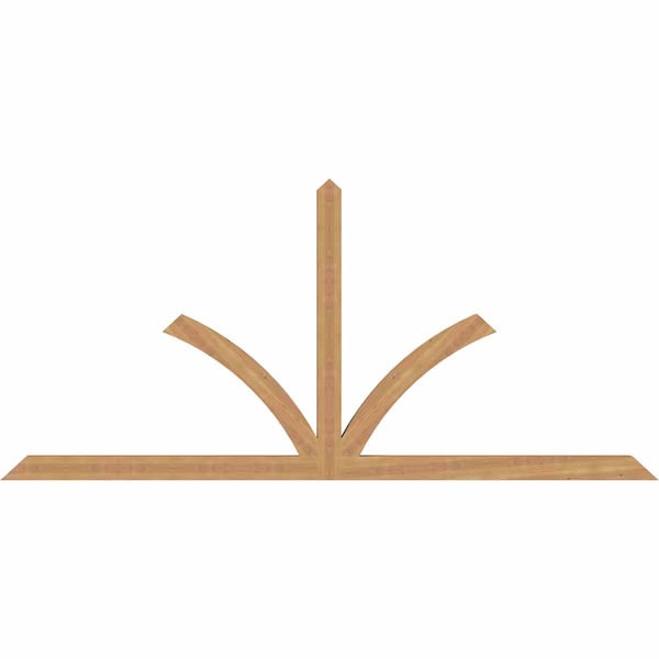 Ekena Millwork Richland Timber Gable Bracket, Western Red Cedar, 96"W x 44"H x 3 1/2"D x 3 1/2"F, 11/12 Pitch GBW096X44X0404RIC00SWR - main